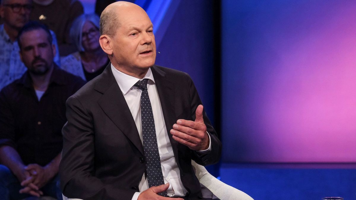 Bundeskanzler Olaf Scholz ist zu Gast in der ARD-Sendung «maischberger».