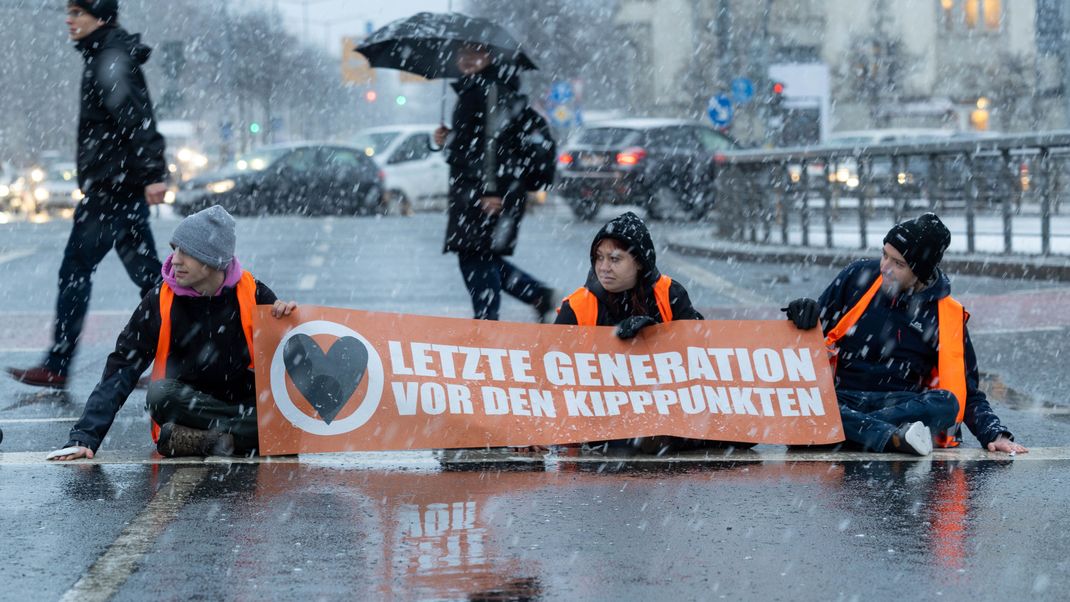 Der Verfassungsschutz sieht bei der "Letzten Generation" noch "keine Gefährdung".