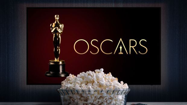 Oscar-Verleihung mit Popcorn.
