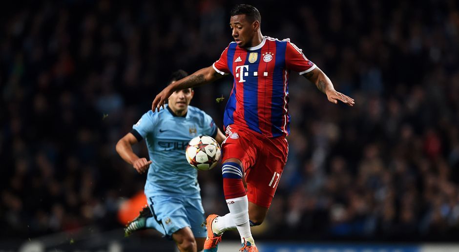 
                <strong>Champions-League-Gruppenphase (Saison 2014/2015) </strong><br>
                FC Bayern München vs. Manchester City 1:0; Champions League 2014/2015: Vor heimischen Publikum ließ Jerome Boateng die Fans in der Allianz Arena spät jubeln: In der 90. Minute sorgte er in der Champions-League-Gruppenphase gegen Manchester City für den 1:0-Endstand.
              