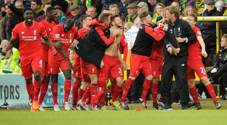 
                <strong>Norwich City gegen den FC Liverpool 4:5</strong><br>
                Beispiel 3: Noch so eine irre Partie, eine wahre Achterbahn der Gefühle. 1:3 lagen die Reds am 23. Januar bei Norwich City bereits zurück. In der Nachspielzeit kassierte Liverpool nach erneuter Führung zunächst das 4:4, ehe Adam Lallana in der 95. Minute den Siegtreffer erzielte. Danach brachen alle Dämme, in der Jubeltraube ging sogar Klopps Brille kaputt.
              