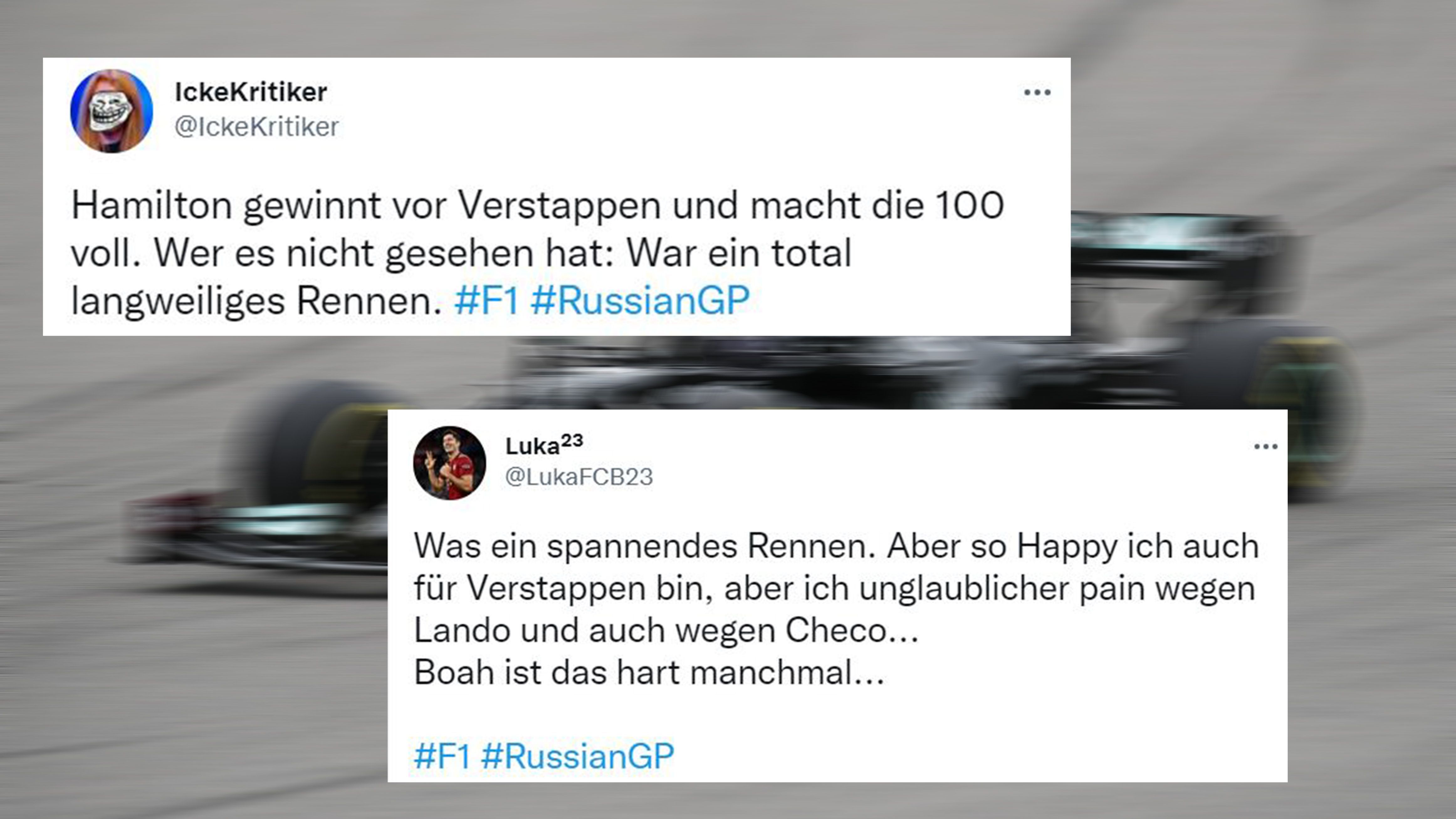 
                <strong>Alles so wie immer? Von wegen!</strong><br>
                So wird Lewis Hamilton plötzlich Erster und gewinnt das Rennen. Sein 100. Sieg. Hinter ihm landet tatsächlich Max Verstappen, der von Platz 20 auf zwei fährt. Wer das Rennen verpasst, könnte meinen, alles wäre so wie immer. Aber so ist es definitiv nicht.
              