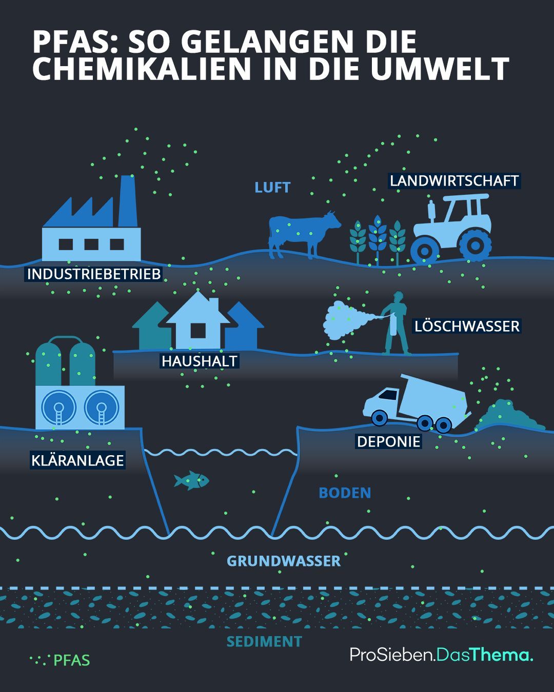 So gelangen die Chemikalien in die Umwelt