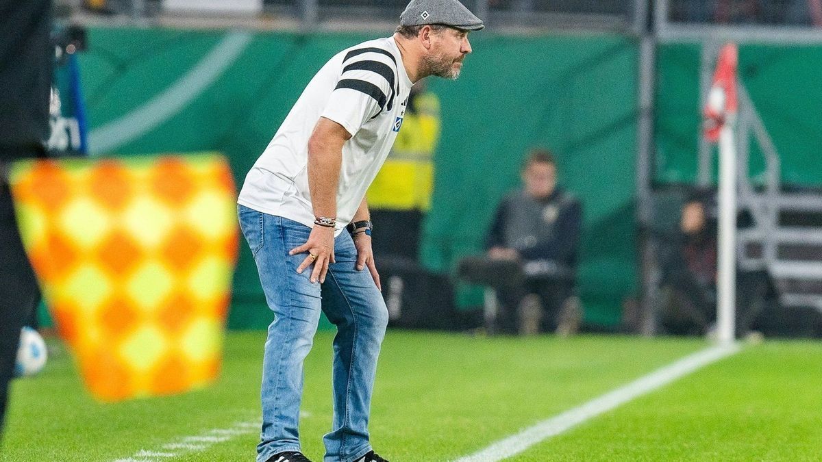 Voll dabei im DFB-Pokal: HSV-Trainer Steffen Baumgart