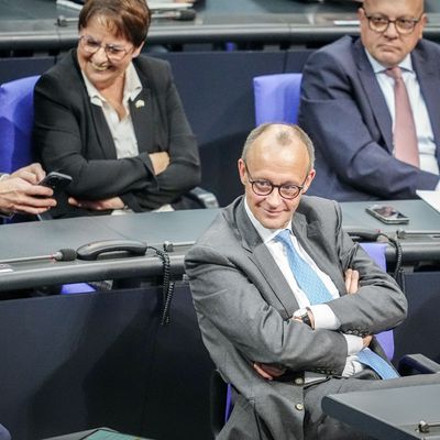 Unions-Fraktionschef Friedrich Merz sitzt im Bundestag.