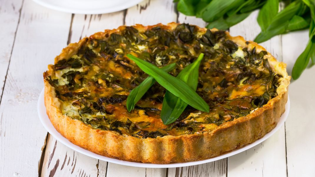 Yummy! Nichts geht über eine Bärlauch-Quiche im Frühling.