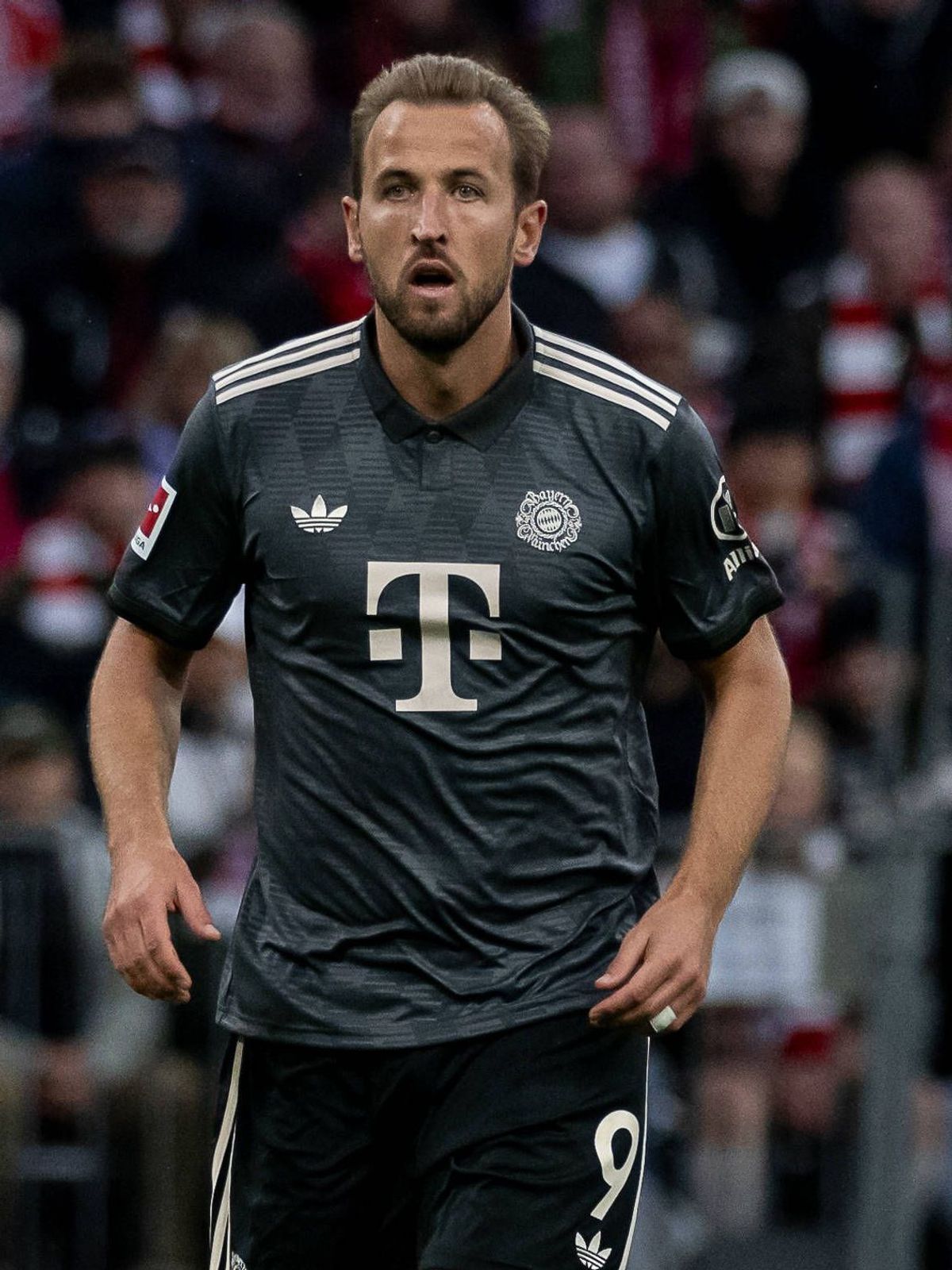 Harry Kane (FC Bayern Muenchen, 9). GER, FC Bayern Muenchen gegen Bayer 04 Leverkusen, Fussball, Bundesliga, 5. Spieltag, Spielzeit 2024 2025, 28.09.2024. (DFL DFB REGULATIONS PROHIBIT ANY USE OF P...