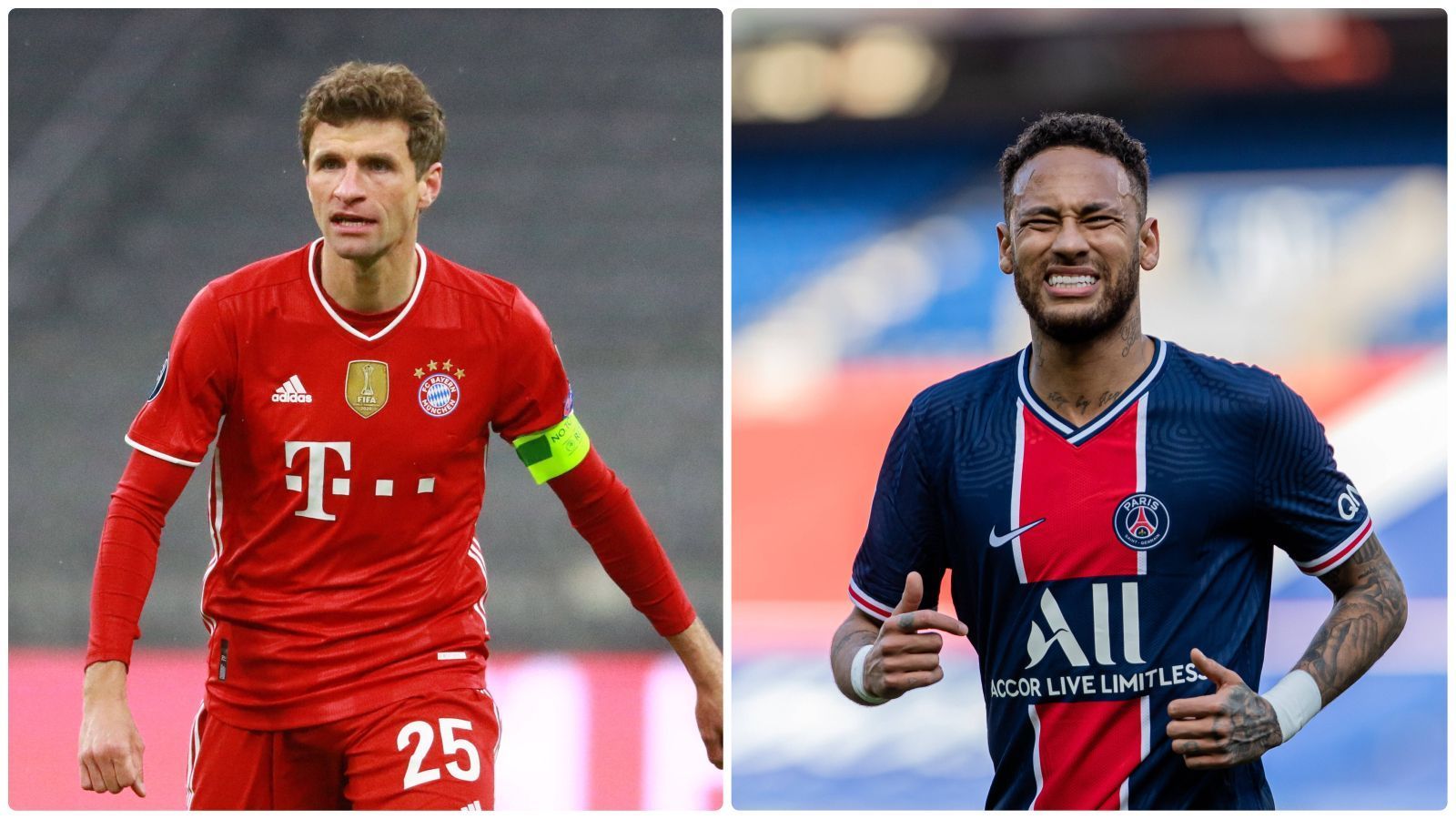 
                <strong>Zentraler offensiver Mittelfeldspieler: Thomas Müller vs. Neymar</strong><br>
                Thomas Müller spielt die vermutlich beste Saison seines Lebens und kommt in 37 Spielen auf 31 Torbeteiligungen. Der Brasilianer kann in dieser Kategorie zwar eine bessere Quote vorweisen (19 Scorerpunkte in 20 Spielen), unterliegt der bayerischen Identifikationsfigur aber trotzdem. Der Grund: Müller nimmt wesentlich größeren Einfluss auf seine Mitspieler, dirigiert die Nebenmänner und gilt als Antreiber. Neymar fällt, wie zuletzt im Topspiel gegen Lille, neben spektakulären Dribblings auch durch Aussetzer auf und stellt sich seltener in den Dienst der Mannschaft. 7:1
              