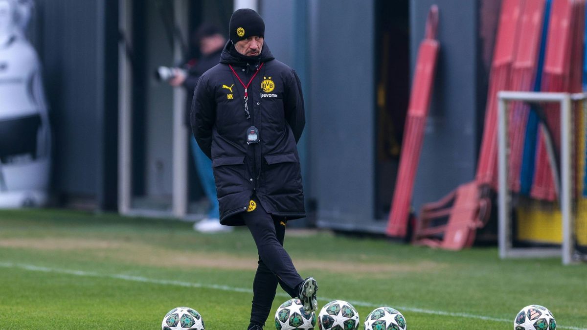 Kovac beim Abschlusstraining in Dortmund