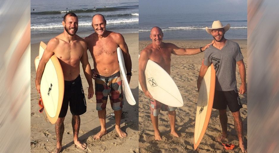
                <strong>"Cowboy" Cerrone: seine verrückten Hobbies</strong><br>
                Trips an die Westküste verbindet der "Cowboy" immer mit einem kleinen Surf-Ausflug.
              