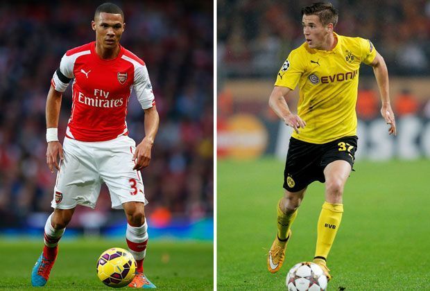 
                <strong>Kieran Gibbs vs. Erik Durm</strong><br>
                Kieran Gibbs hat in der vorherigen Saison einen weiteren Schritt nach vorne gemacht. In der Nationalelf steht der Engländer jedoch weiterhin hinter Leighton Baines zurück. Erik Durm konnte sich ebenfalls nur auf Vereinsebene durchsetzen. Unentschieden. Arsenal 3:3 BVB.
              