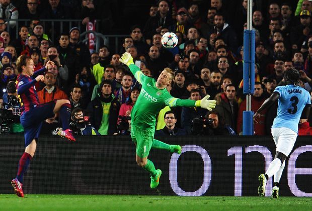 
                <strong>Pep Guardiola zu Gast beim Barcelona-Spiel</strong><br>
                Nach feinem Zuspiel seines ehemaligen Schützlings Lionel Messi, "lupfte" Ivan Rakitic den Ball in der 31. Minute über City-Keeper Joe Hart in den Kasten. 
              