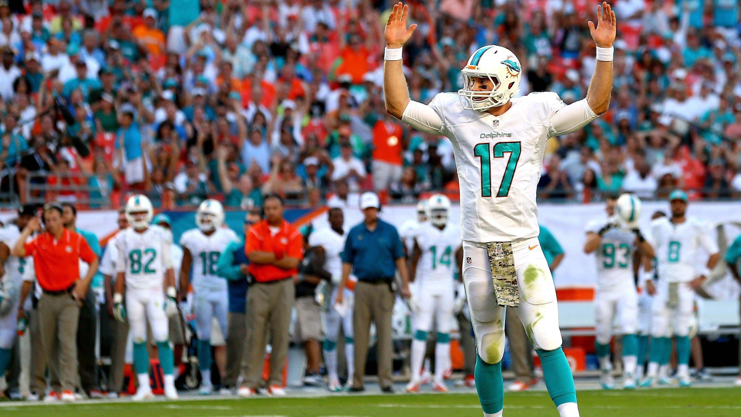 
                <strong>Ryan Tannehill</strong><br>
                Diese Form wird sich Ryan Tannehill sicherlich schon häufiger zurückgewünscht haben. Gegen die Texans führte Tannehill seine Dolphins im Oktober 2015 mit vier Touchdowns und 18 von 19 angekommenen Pässen zu einem überzeugenden Sieg. 
              