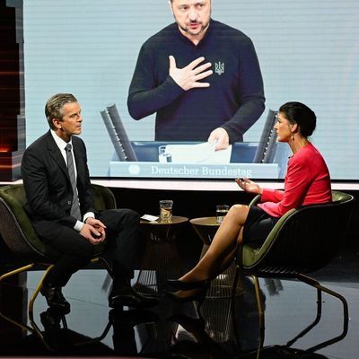 Markus Lanz und Sahra Wagenknecht