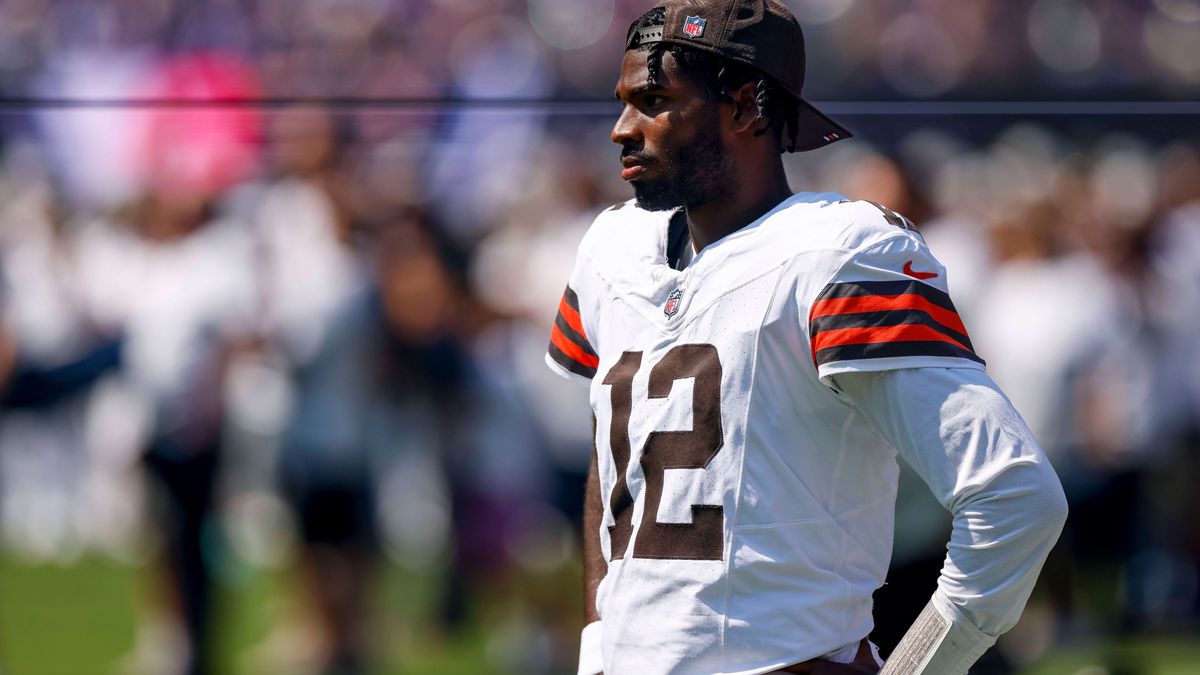NFL, American Football Herren, USA Cleveland Browns at Baltimore Ravens Sep 14, 2025; Baltimore, Maryland, USA; Cleveland Browns quarterback Shedeur Sanders (12) before the game against the Baltimo...