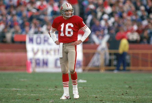 
                <strong>Joe Montana</strong><br>
                Vier Super-Bowl-Siege hat auch Joe Montana vorzuweisen. Zwei MVP-Awards und acht Jahre Pro-Bowl kommen unter anderem hinzu. Für Tampa Bays Mike Evans fällt die Wahl daher klar auf die Legende der 49ers. 
              