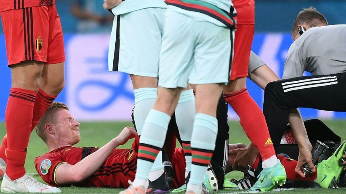 De Bruyne verletzte sich kurz vor der Pause