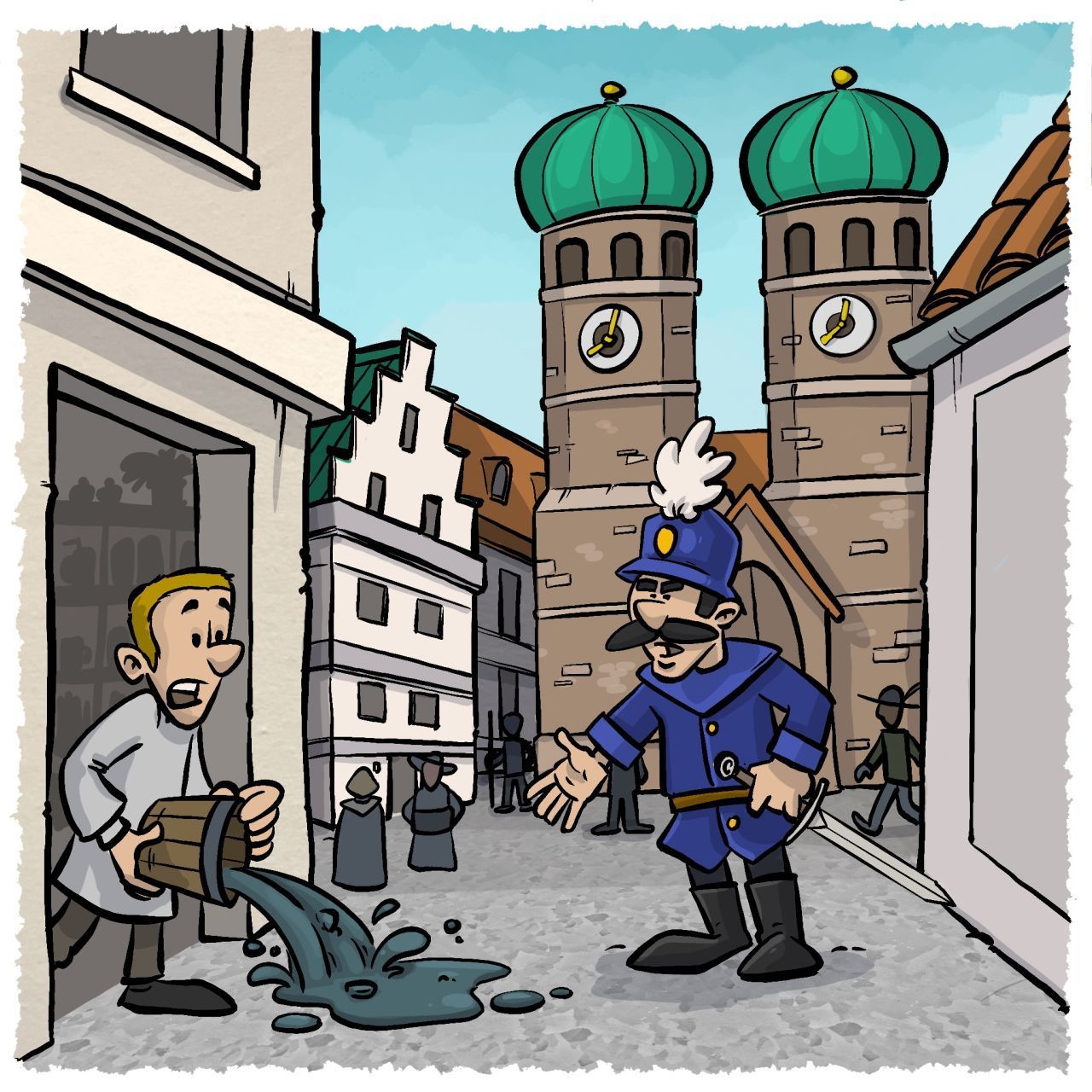 Immerhin verordnete man um das Jahr 1500 in München, dass jeder seinen Mist noch am gleichen Tag von der Straße zu entfernen habe. 