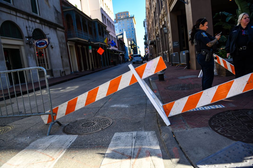 Straßensperren nach der Todesfahrt in New Orleans.