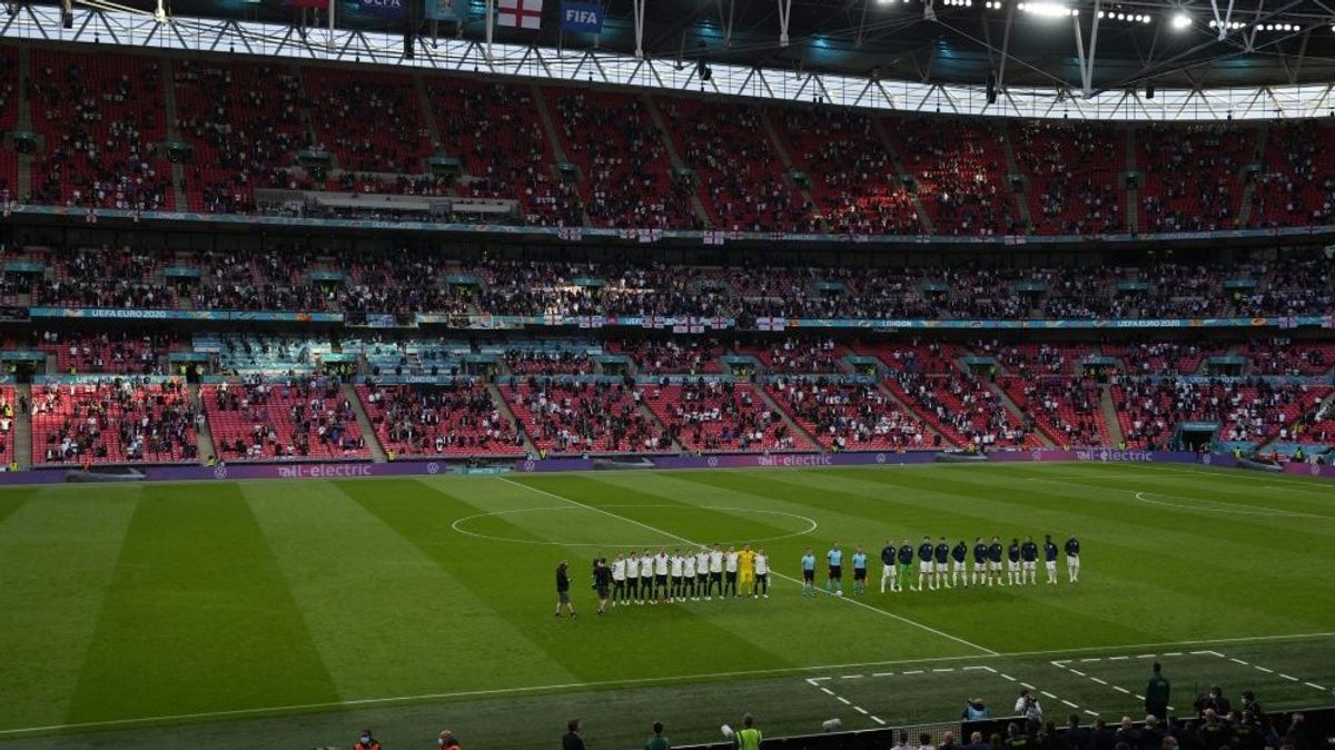 Im Wembley-Stadion werden bis zu 2000 deutsche Fans sein