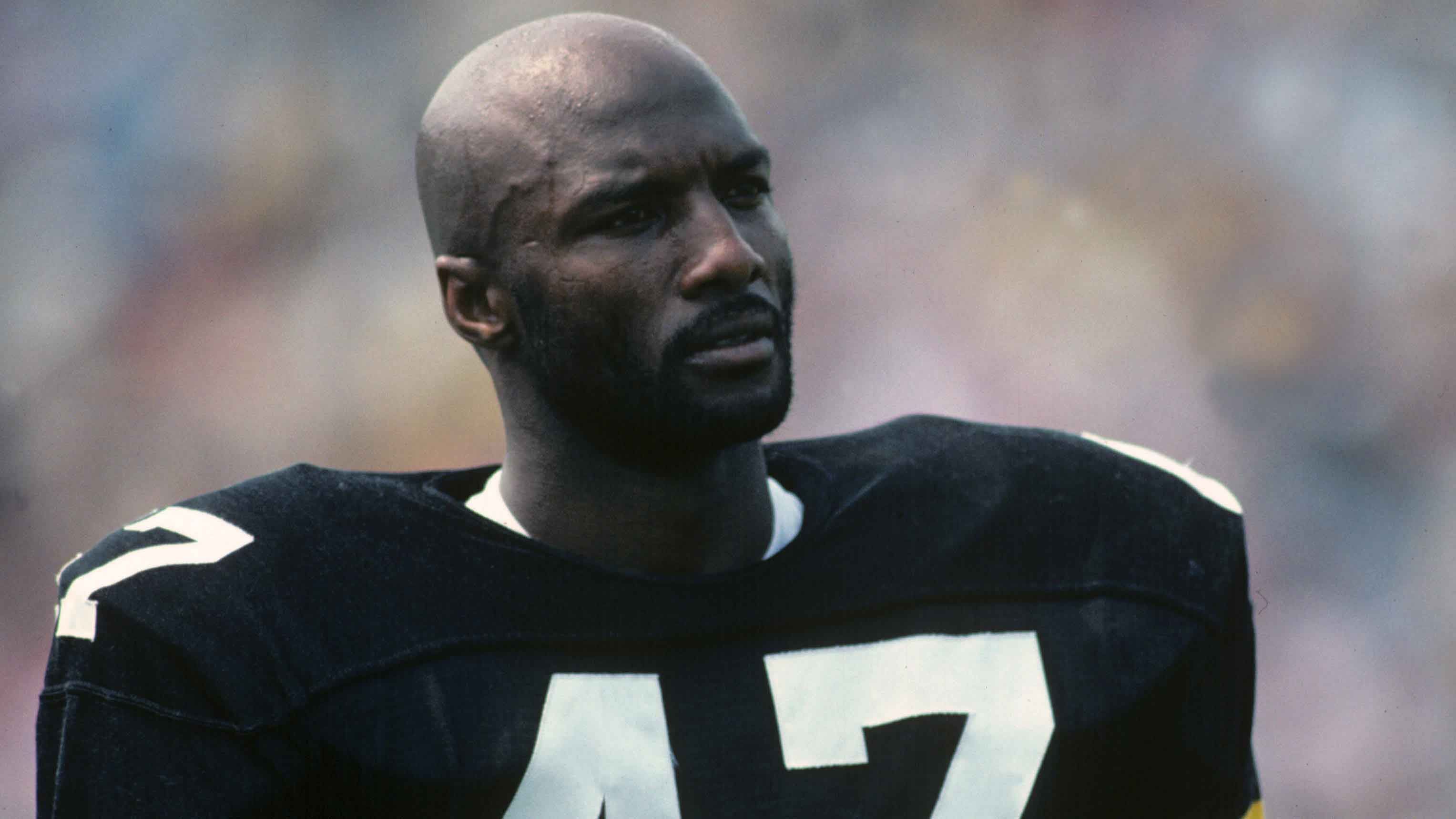 
                <strong>Pittsburgh Steelers</strong><br>
                &#x2022; Franchise-Rekord (all-time): Mel Blount, 1970-83: 57<br>&#x2022; Franchise-Rekord (eine Saison): Mel Blount, 1975: 11<br>
              
