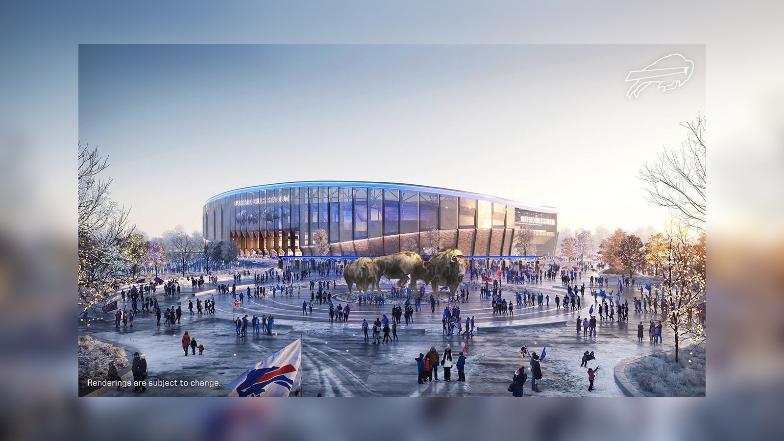 
                <strong>Neues Bills-Stadion: Ein modernes Hightech-Projekt</strong><br>
                Das hochmoderne neue Stadion soll im Orchard Park, nur knapp drei Meilen entfernt von der aktuellen Bills-Spielstätte, errichtet werden.
              