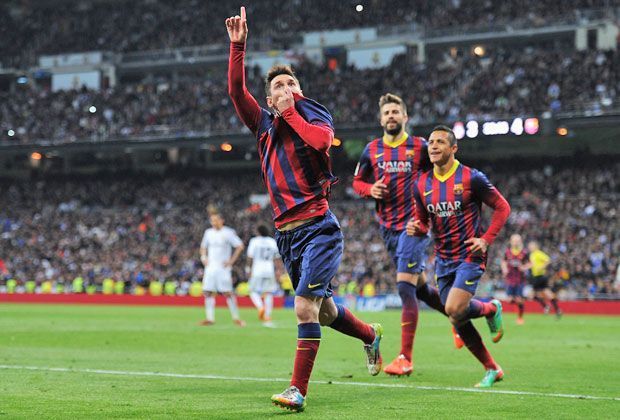 
                <strong>Messi zum Ausgleich</strong><br>
                Kurz vor der Halbzeit schlägt Lionel Messi das erste Mal zu! Der viermalige Weltfußballer umkurvt Reals Innenverteidigung und trifft zum Ausgleich für Barca.
              