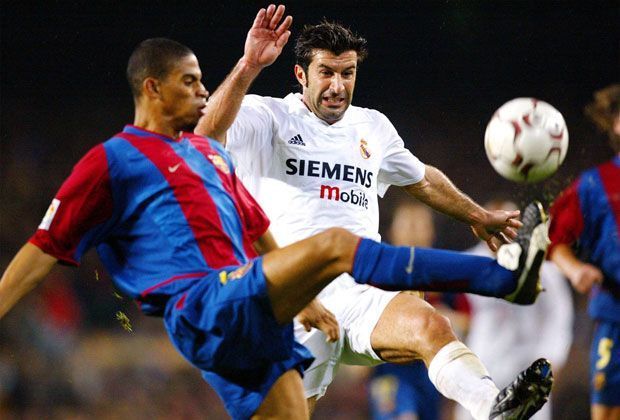 
                <strong>Real Madrid vs. FC Barcelona </strong><br>
                Auch der Portugiese Luis Figo bekam die Wut der Fans deutlich zu spüren. Im November 2002 kehrte er nach seinem Wechsel zum Erzrivalen ins Camp Nou zurück und wurde von den Barca-Fans sogar mit einem Schweinekopf beworfen.
              