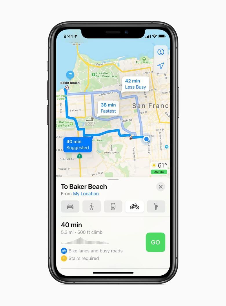 In iOS 14 können sich endlich auch Fahrradfahrer ihre Route auf dem iPhone anzeigen lassen. Bislang ist die Funktion aber noch nicht in Deutschland verfügbar.
