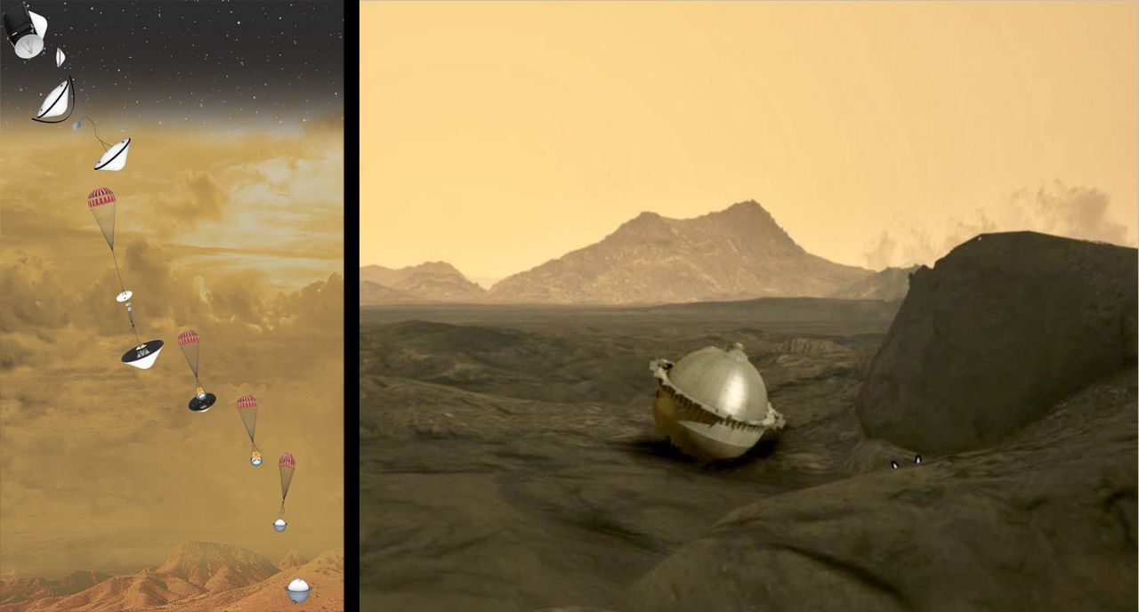Die DaVinci-Sonde ist eine Art Venus-Action-Chemiker. Die NASA plant dabei, eine Landesonde über dem Planeten abzuwerfen, damit sie eine gute Stunde am Fallschirm durch die Atmosphäre taucht. Dabei soll sie auch messen, ob es auf der Venus vielleicht einmal Wasser gab, und warum sie heute so heiß ist.  