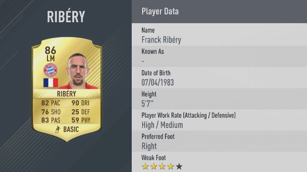 
                <strong>Franck Ribery (FC Bayern München)</strong><br>
                Franck Ribery (FC Bayern München) - Dribbelstärke: 90
              