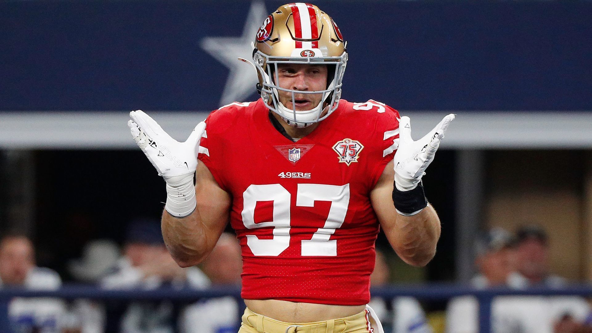 
                <strong>Nick Bosa (San Francisco 49ers) </strong><br>
                &#x2022; Position: Defensive End<br>&#x2022; Draft-Position 2019: 2 <br>&#x2022; Vollständig garantiertes Gehalt 2023: 17.859.000 US-Dollar <br>
              