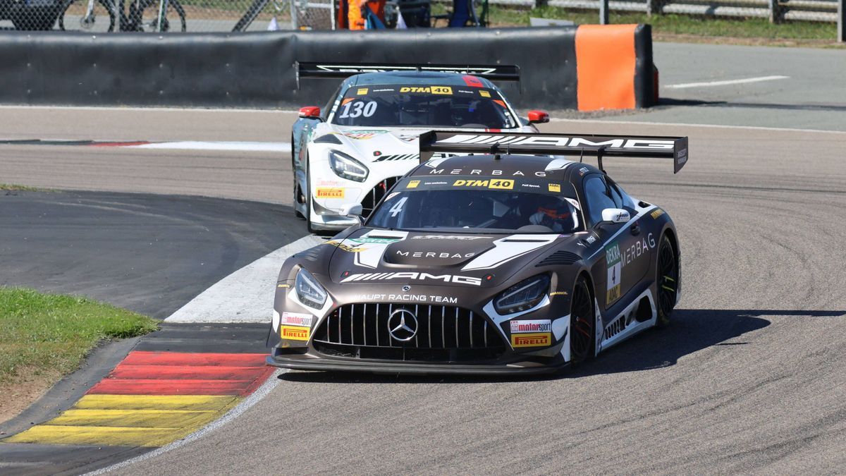 Luca Stolz (Brachbach DEU), 4, Mercedes-AMG GT3 Evo, Team: Mercedes-AMG Team HRT (DEU), und Maro Engel (DEU), Mercedes-AMG GT3 Evo, Team: WINWARD Racing (DEU) Motorsport, DTM 2024, DTM06, Rennen 1,...