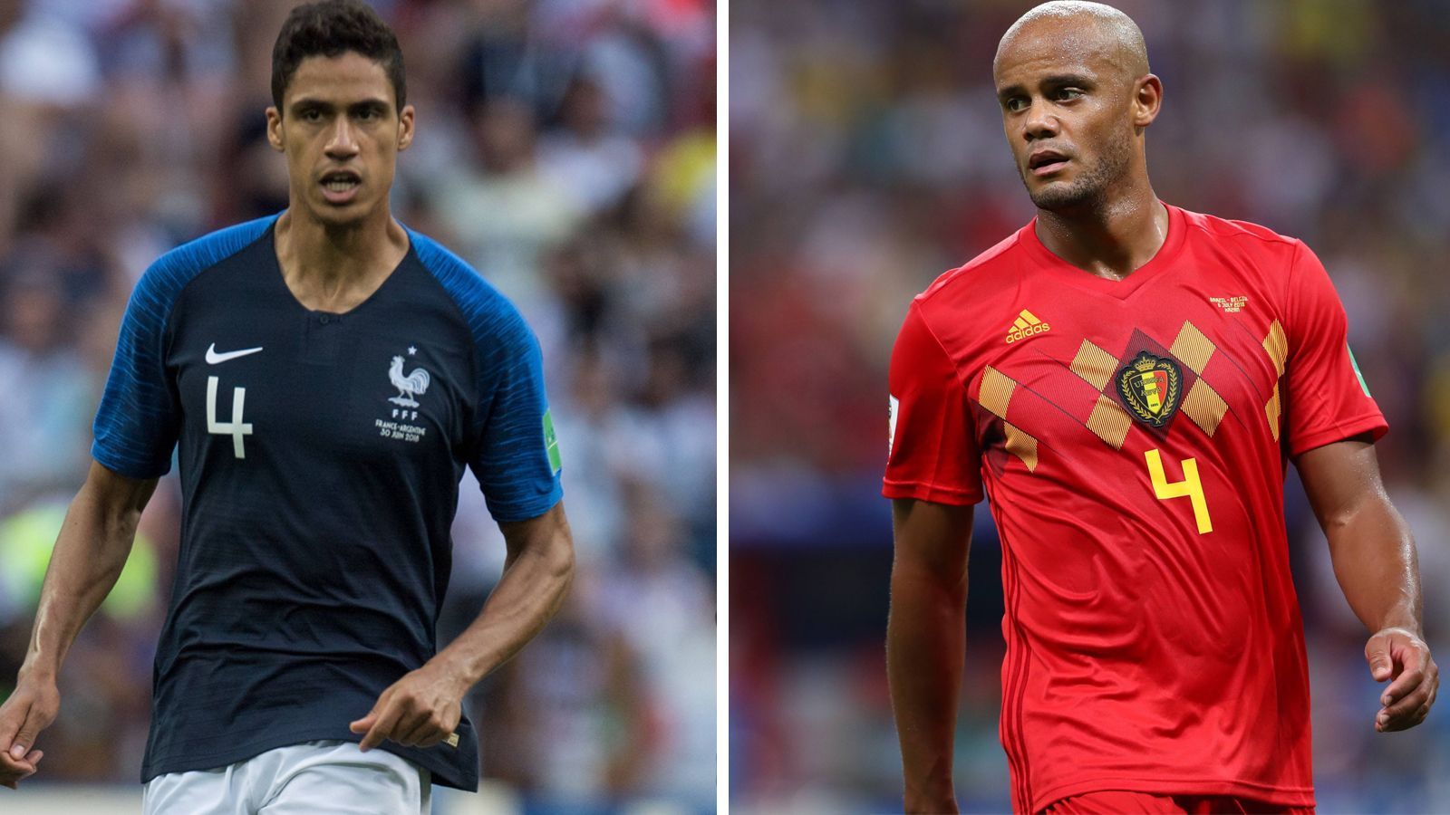 
                <strong>Raphael Varane vs. Vincent Kompany </strong><br>
                Auch das zweite Innenverteidiger-Duell ist klar. Varane spielt bislang ein sehr gutes Turnier, ist stark in den Zweikämpfen, souverän im Stellungsspiel und sicher im Spielaufbau. Kompany hingegen trifft immer mal wieder die falsche Entscheidung und macht einfache Fehler im Aufbauspiel. Seine riskante Grätsche gegen Gabriel Jesus hätte Belgien bei einem anderen Schiedsrichter gegen Brasilien nochmal in Bedrängnis bringen können. Punkt für Varane
              