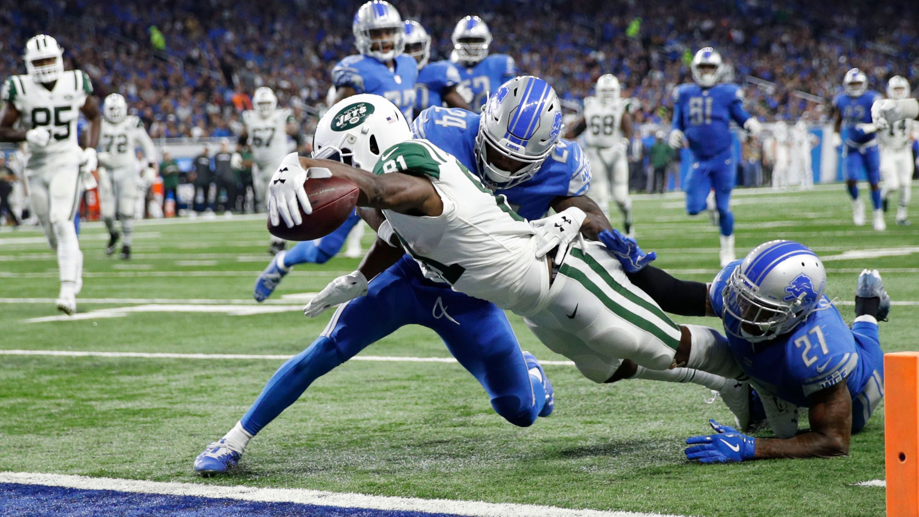 <strong>New York Jets</strong><br>Saison 2019<br>Am 11.09.2018 im Spiel gegen die Detroit Lions<br>Endergebnis: 48-17
