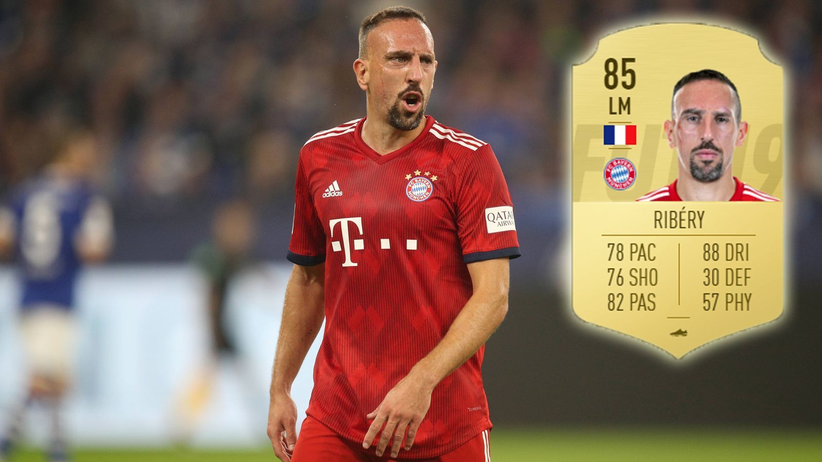 
                <strong>Franck Ribery</strong><br>
                Verein: FC Bayern MünchenGesamtstärke: 85
              