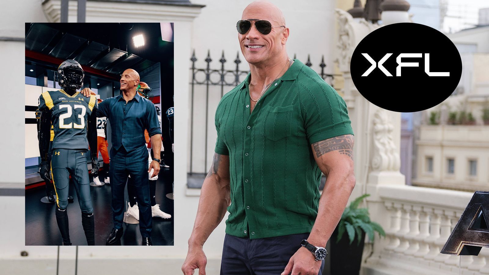 
                <strong>Die XFL-Trikots der Saison 2023</strong><br>
                Nachdem Dwayne "The Rock" Johnson sich die Rechte an der XFL gesichert hat, folgt am 18. Februar 2023 der Relaunch der Liga. Alle acht Teams haben nun ihre Heim- und Auswärtstrikot präsentiert. ran zeigt euch die guten Stücke.
              