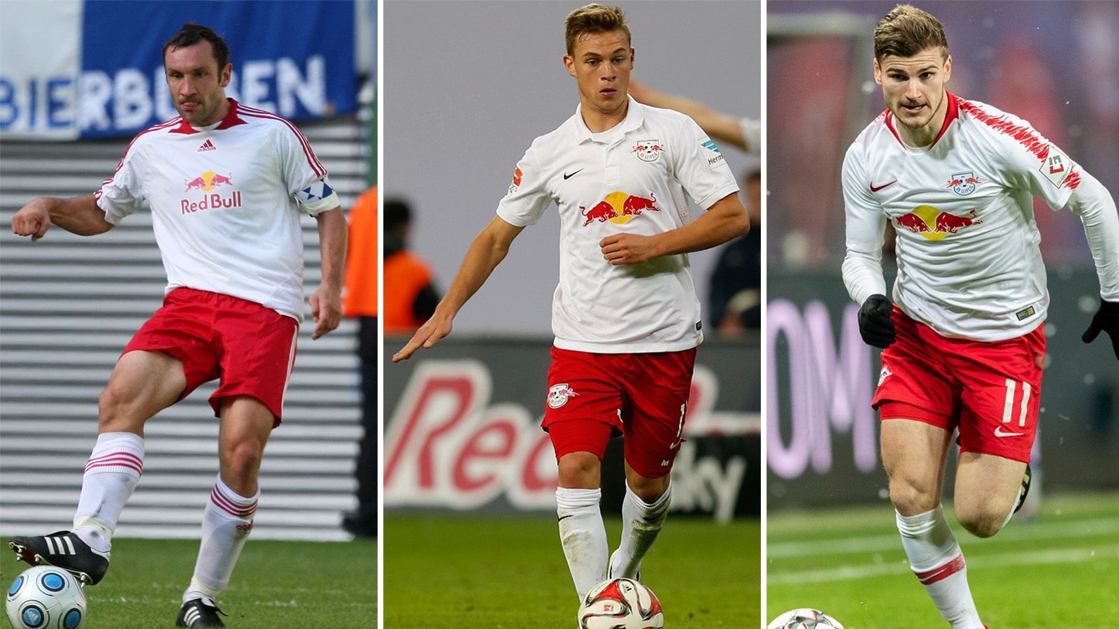 
                <strong>RB Leipzig </strong><br>
                Beim Design seiner Dosen war der Getränkehersteller Red Bull eindeutig kreativer als beim Trikot seines Sponsoringvereins RB Leipzig. Seit der Gründung im Jahr 2009 wurde das Dress der Sachsen kaum verändert: Weißes Jersey, rote Hosen und weiße Stutzen bestimmen die Leipziger Spielkleidung seit der Regionalliga.
              