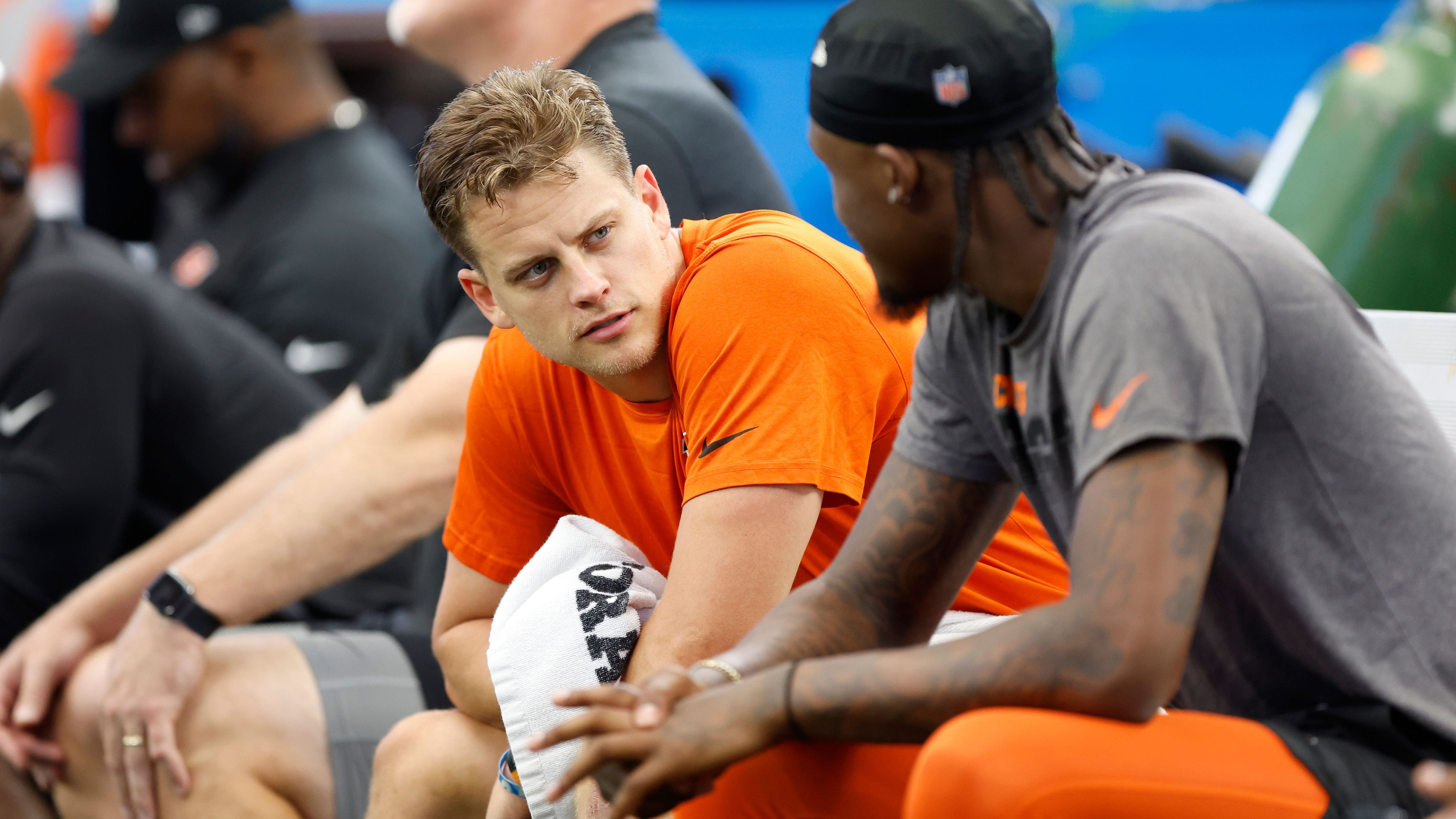 <strong>4. Cincinnati Bengals: Joe Burrow &amp; Ja'Marr Chase</strong><br>Man könnte es auch die "Revenge Tour" nennen. Beide blieben in der vergangenen Saison hinter den Erwartungen zurück. Doch wenn beide Stars fit sind, sind sie kaum zu stoppen.