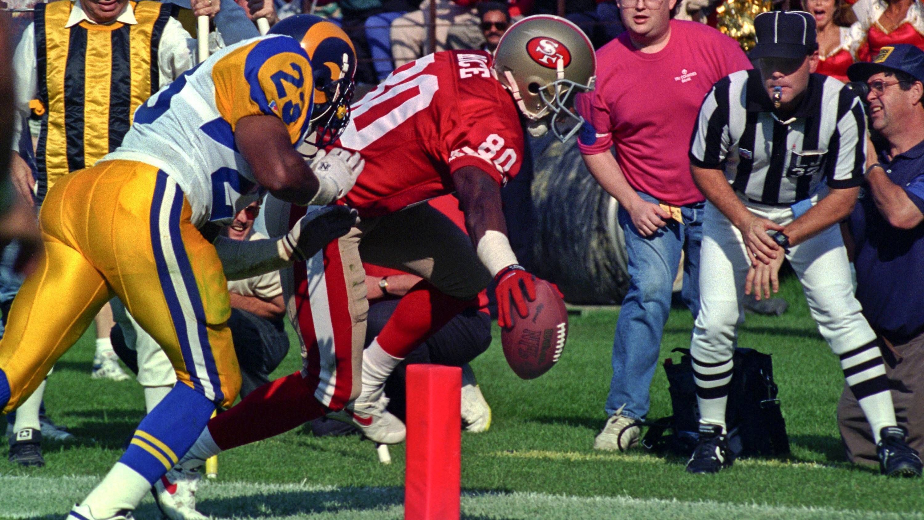 <strong>Platz 7 (geteilt): Jerry Rice (1987)</strong><br>- zwölf Spiele<br>- San Francisco 49ers