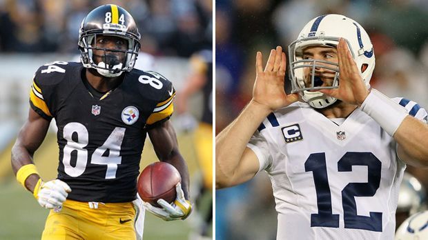 
                <strong>Steelers-Colts</strong><br>
                AFC Wild Card Round - Pittsburgh Steelers vs. Indianapolis Colts: Antonio Brown würde in Woche zehn den Sprung in die Playoffs schaffen. Dort warten auf ihn und die Steelers aktuell Andrew Luck und die Colts. Kein Grund zur Sorge, denn mit sechs Siegen und vier Niederlagen, steht Pittsburgh momentan weitaus besser da als Indianapolis (Vier Siege, fünf Niederlagen).
              