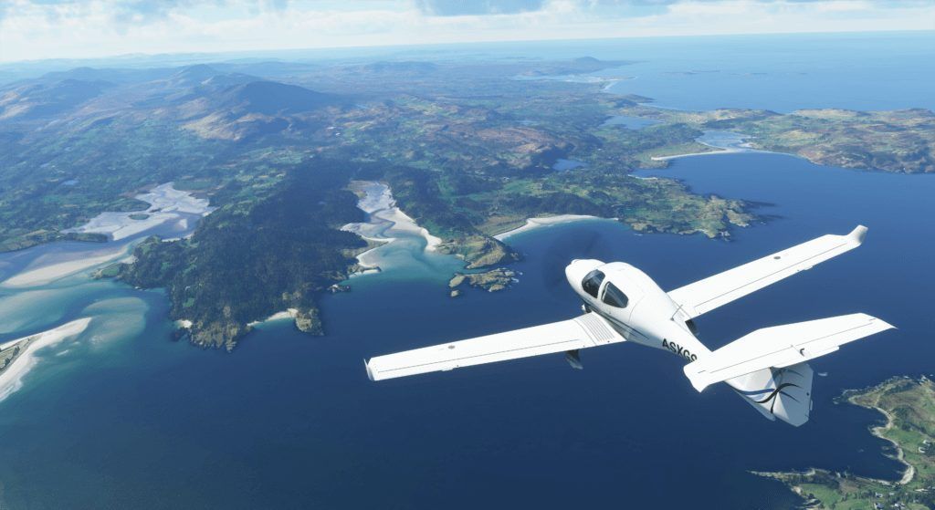Beim Simulations-Game "Microsoft Flight Simulator" fliegst du in Flugzeugen über eine täuschend echt aussehende und detailgetreue Erde. Besonders realistisch wirkt das in der VR-Version, die jetzt auch VR-Controller unterstützt.