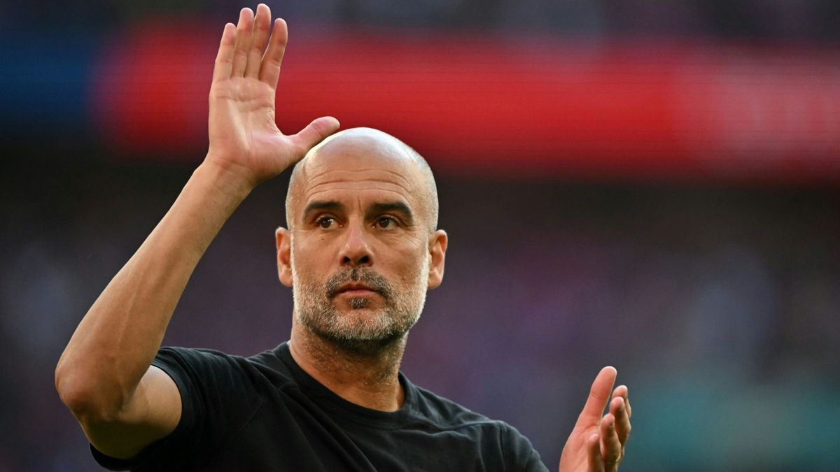 Manchester Citys Teammanager Pep Guardiola