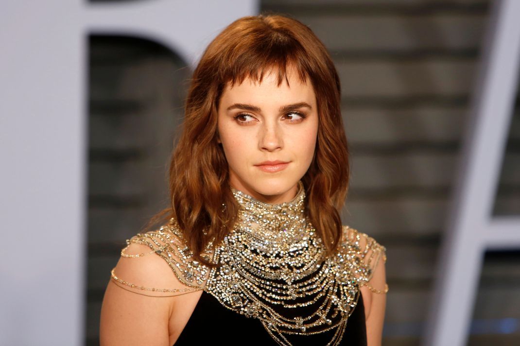 Emma Watson experimentiert gerne mit ihre Haaren und hatte auch Spaß an diesem Trend!