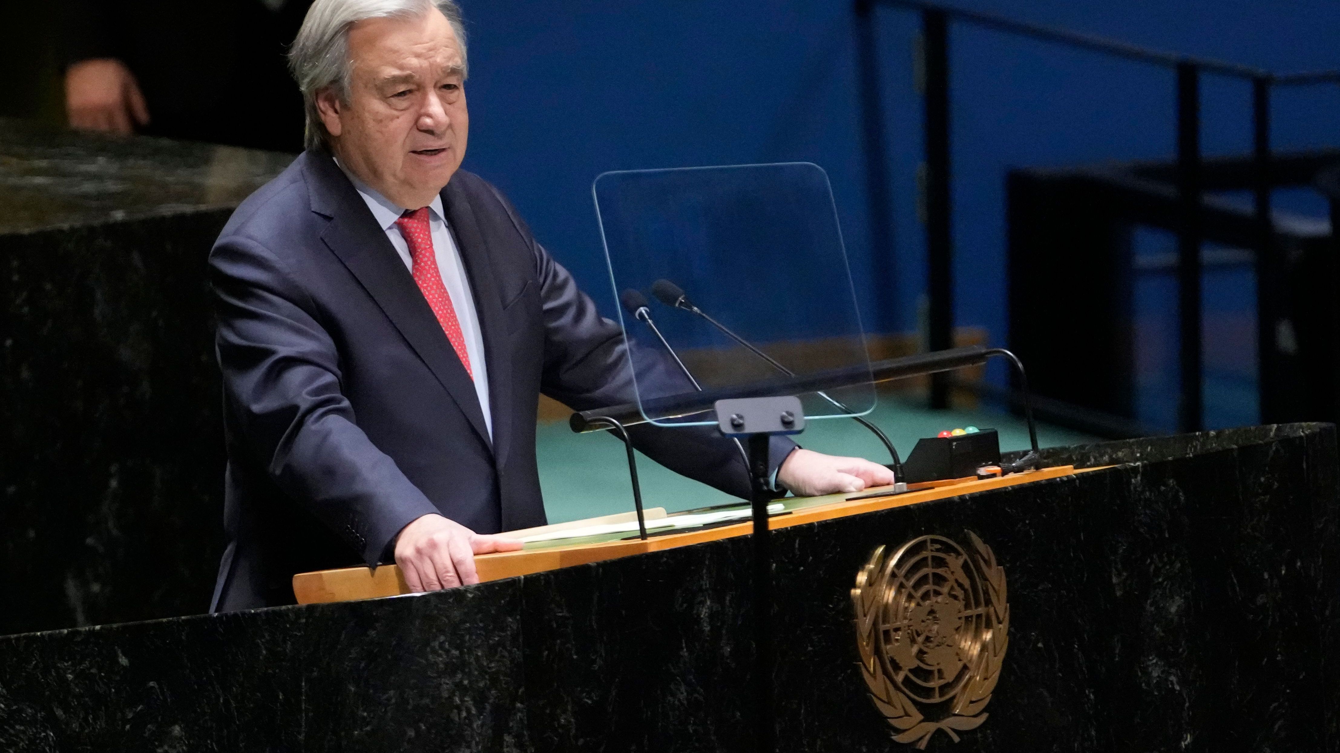 Antonio Guterres bei der Sondersitzung der UN-Vollversammlung