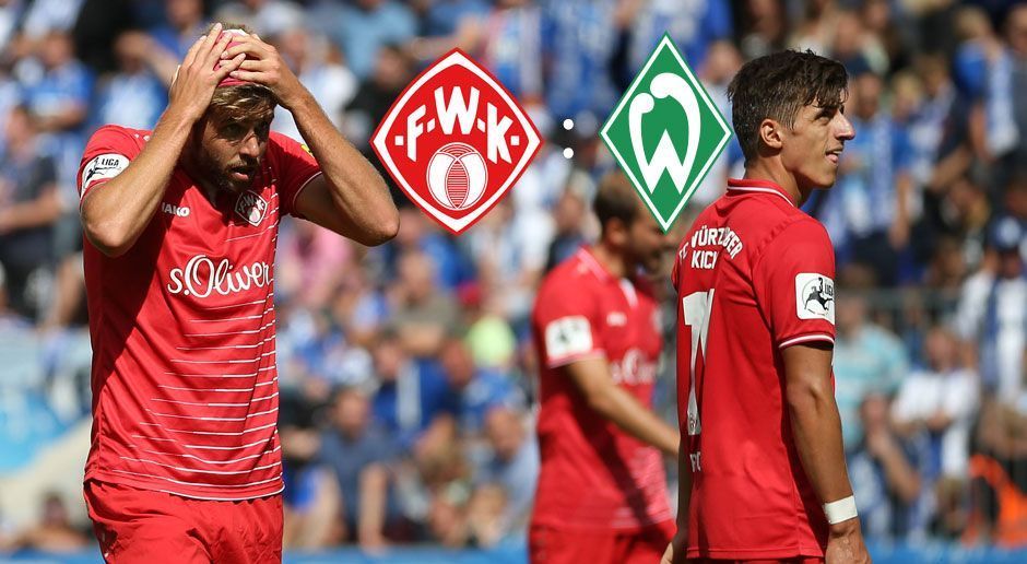 
                <strong>Würzburger Kickers (3. Liga)</strong><br>
                Wegen der späten Anstoßzeit muss der Zweitliga-Absteiger nach Hessen ausweichen. Denn aus Rücksicht auf die Nachtruhe der Anwohner dürfen am Dallenberg keine Spiele nach 19:30 Uhr angepfiffen werden. Somit wird das Pokal-Spiel gegen Werder Bremen im Offenbacher Sparda-Bank-Hessen-Stadion (20.500 Plätze) ausgetragen. Die Kickers schauen sich bereits nach einer grundsätzlichen neuen Heimstätte um.
              