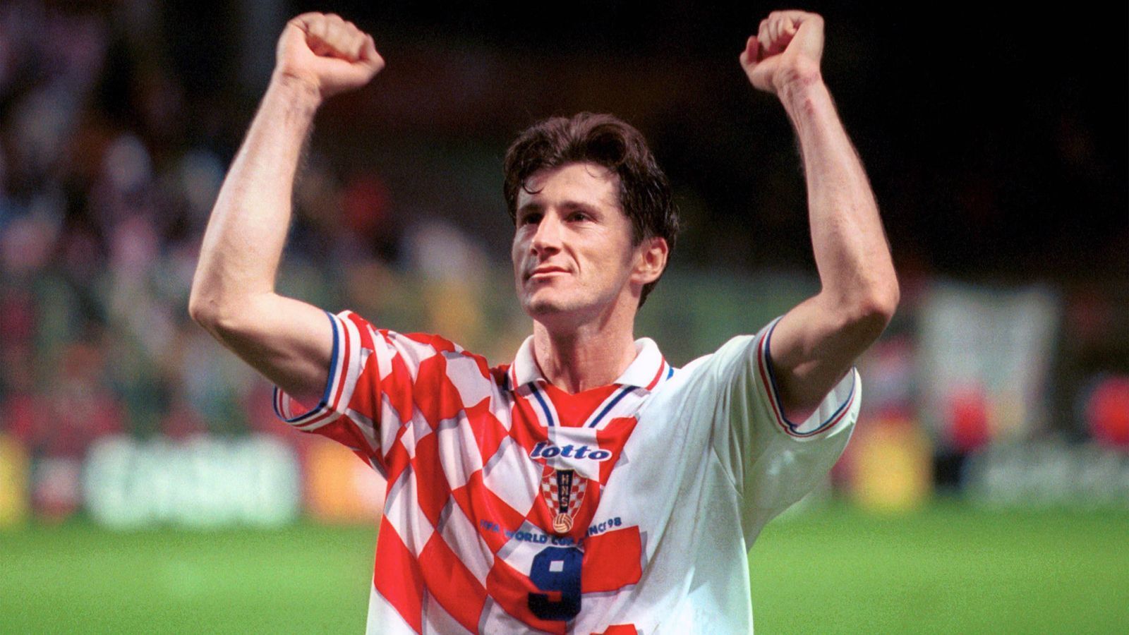 
                <strong>Kroatien: Davor Suker</strong><br>
                &#x2022; Länderspiel-Tore: 45<br>&#x2022; Länderspiele: 69 (dazu noch zwei Länderspiele für Jugoslawien, dabei ein Tor)<br>
              