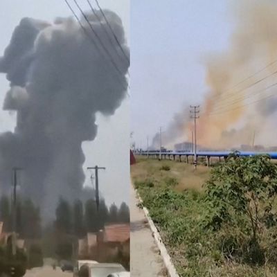 China: Riesige Explosion in Chemiefabrik