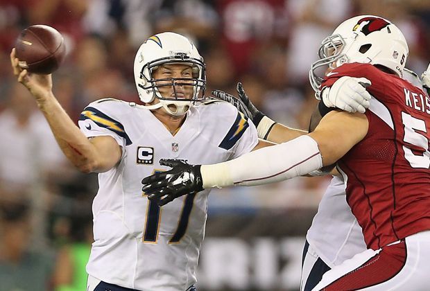 
                <strong>Platz 7: Philip Rivers (San Diego Chargers / 26 TD / 11 INT): </strong><br>
                Philip Rivers ist das komplette Gegenstück zu Wilson, ein Spielmacher klassischer Art – und ihm fehlt die Unterstützung durch das Laufspiel. Dennoch führt Rivers sein Team Richtung Playoffs. Aber: Die Chargers sind von Rivers abhängig, erwischt er einen schlechten Tag, sind sie chancenlos.
              