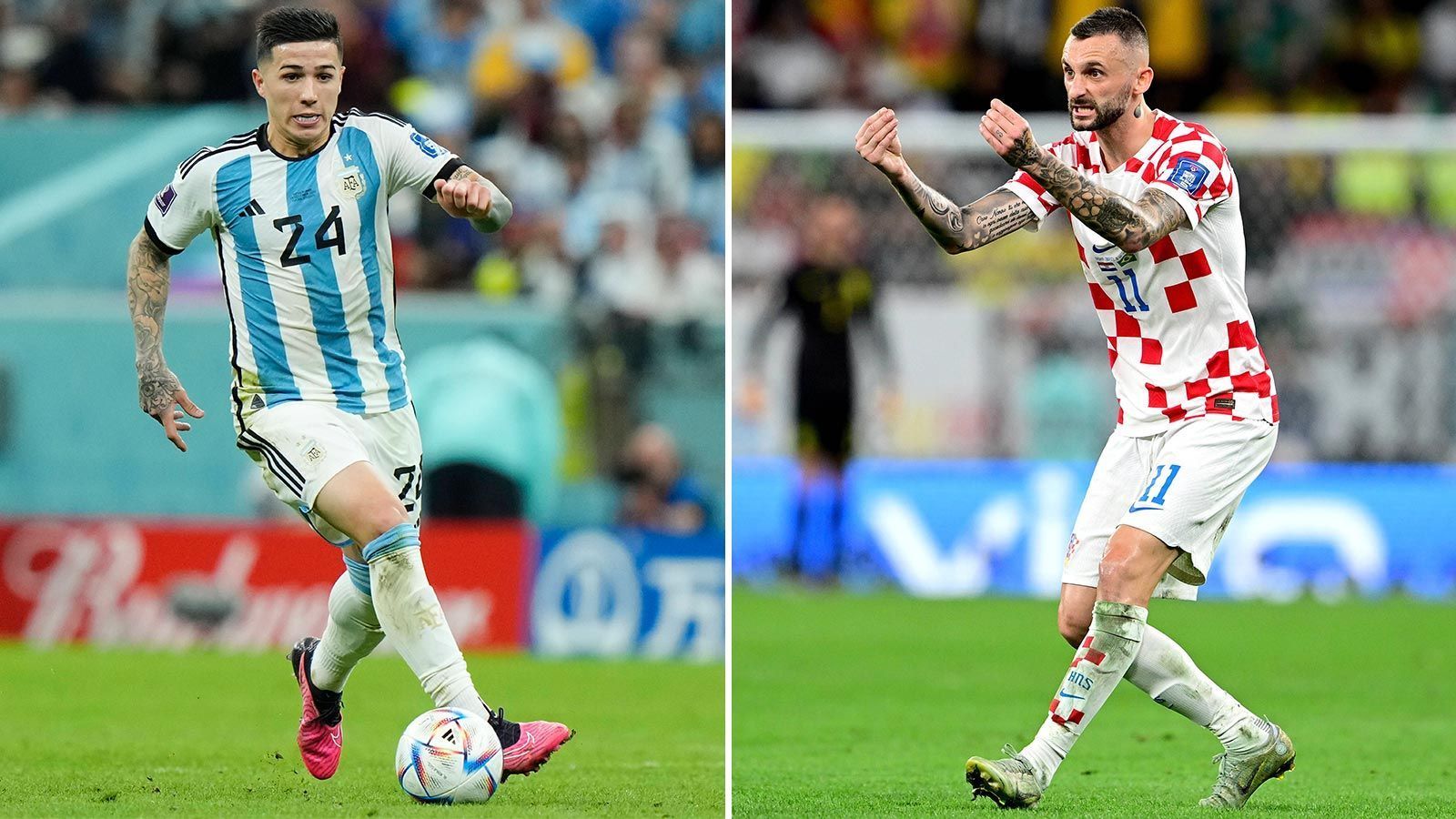 
                <strong>Defensives Mittelfeld: Enzo Fernandez vs. Marcelo Brozovic</strong><br>
                Im kroatischen Mittelfeld sind die Rollen klar verteilt. Brozovic von Inter Mailand ist für die Defensivarbeit verantwortlich und Trainer Zlatko Dalic weiß, dass er sich immer auf den Allrounder verlassen kann. Auf argentinischer Seite wurde auf dieser Position mehr rotiert - mittlerweile hat Benfica Lissabons Youngster Fernandez die Position inne. Brozovic ist der Spieler mit der größeren Erfahrung, Fernandez spielt aktuell aber groß auf und ist eine der Entdeckungen der WM. Der Youngster holt den Punkt - 4:2 Argentinien.
              
